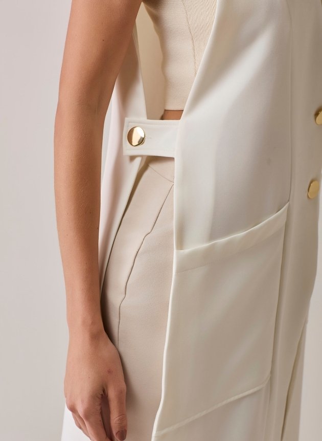 Máxi Colete Off White Loren LECLOÁ